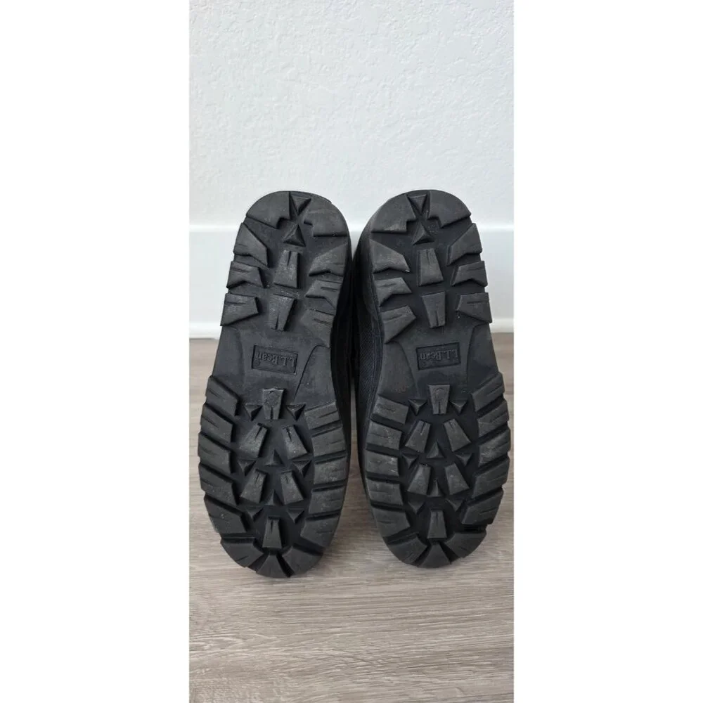 LL Bean Northwoods Kids Snow Boots Size 6 Black‎ Gray Winter Felt Insert
